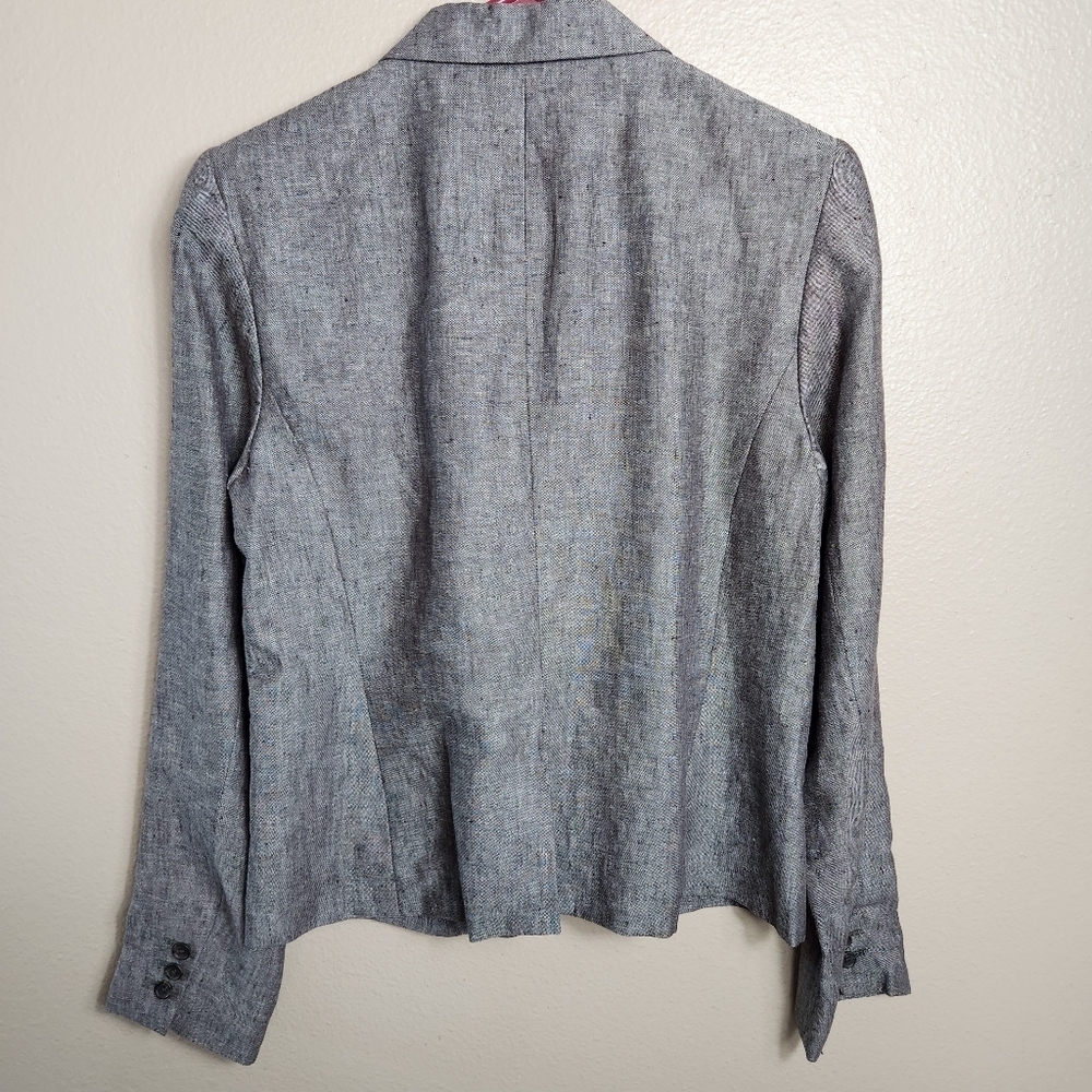 Banana Republic Womens 100% Linen Short 2 Button Collar Blazer-Size 10 - Picture 4 of 8